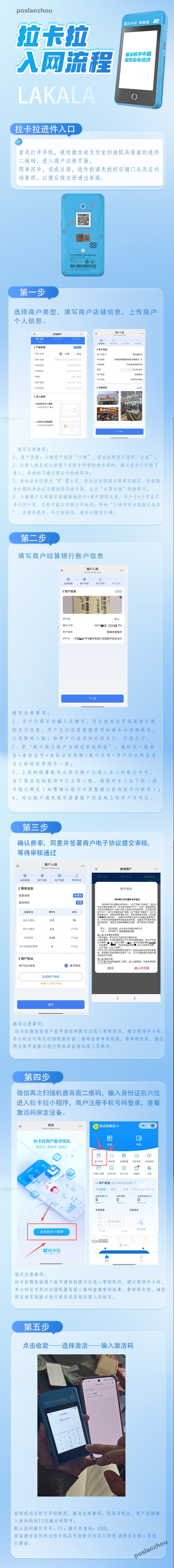 拉卡拉商户入网流程